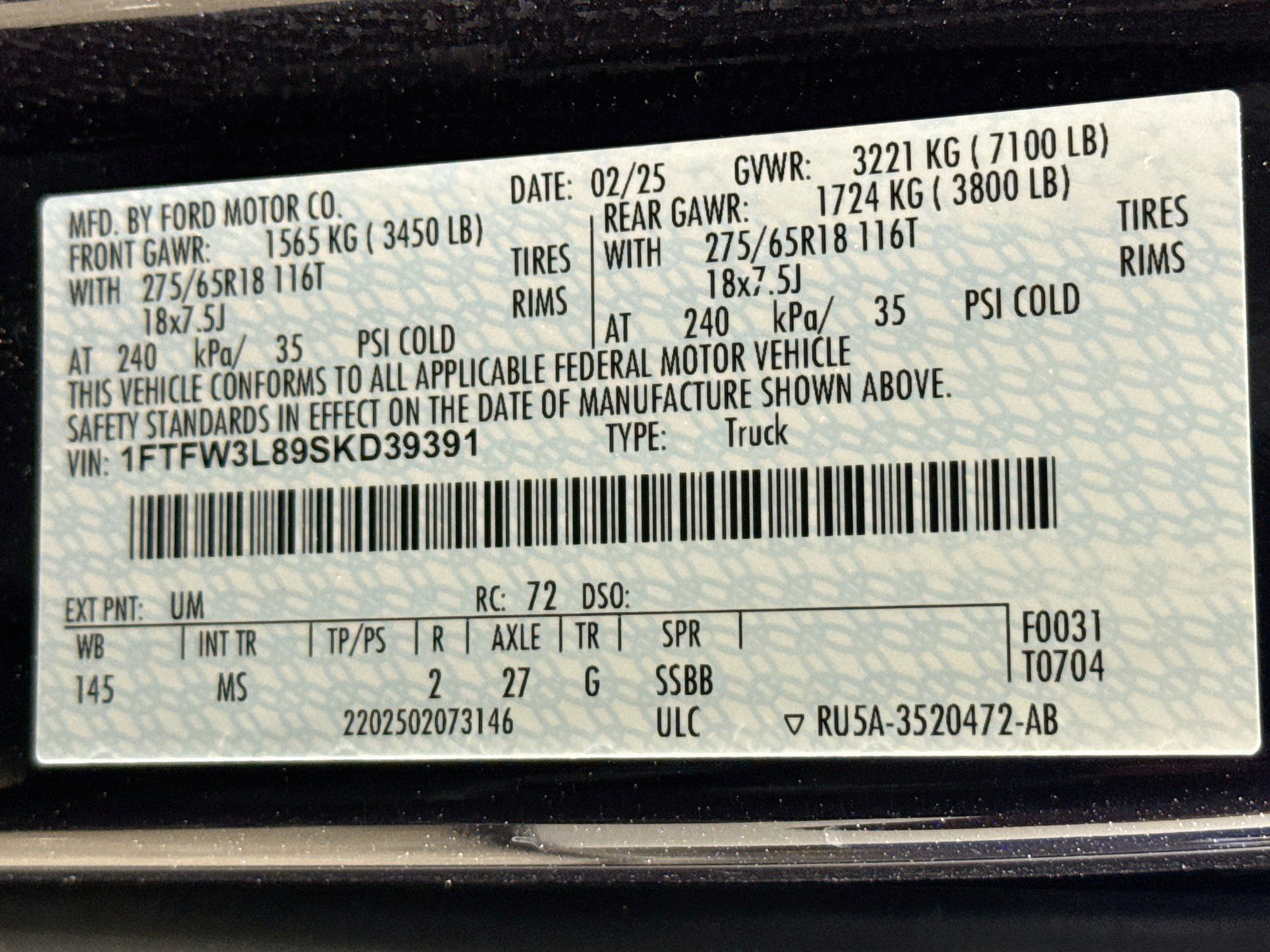 Used 2025 Ford F150 XLT w/ Equipment Group 301A Standard AWD/4WD image 36