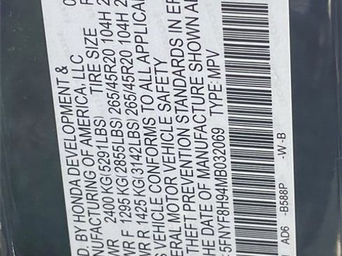 Certified 2021 Honda Passport Touring image 32