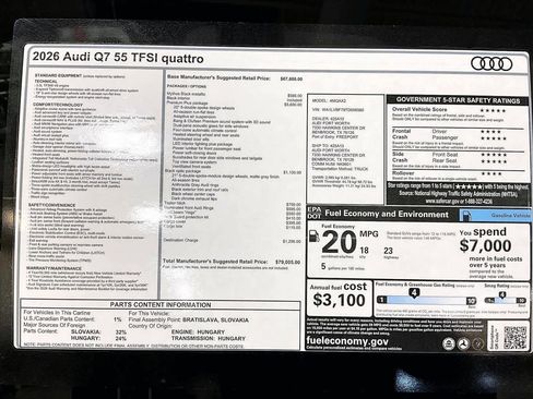 New 2026 Audi Q7 3.0T Premium Plus image 18