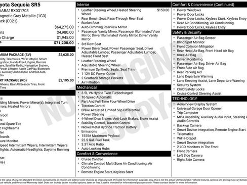 Used 2024 Toyota Sequoia SR5 w/ SR5 Premium Package AWD/4WD image 45
