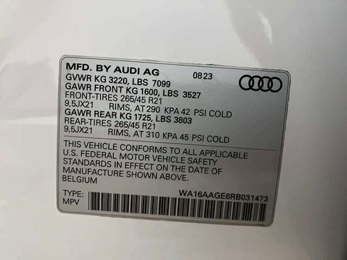 Used 2024 Audi Q8 e-tron Prestige w/ Prestige Package image 97