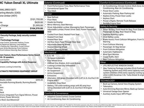 Used 2024 GMC Yukon XL Denali Ultimate AWD/4WD image 37