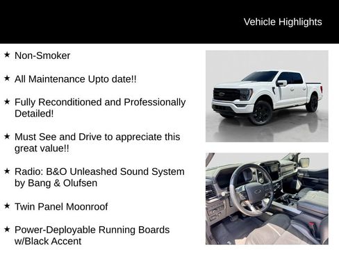 Certified 2022 Ford F150 Platinum w/ Equipment Group 701A High AWD/4WD image 31