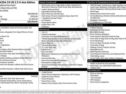 New 2026 MAZDA CX-30 Aire Edition AWD/4WD image 4