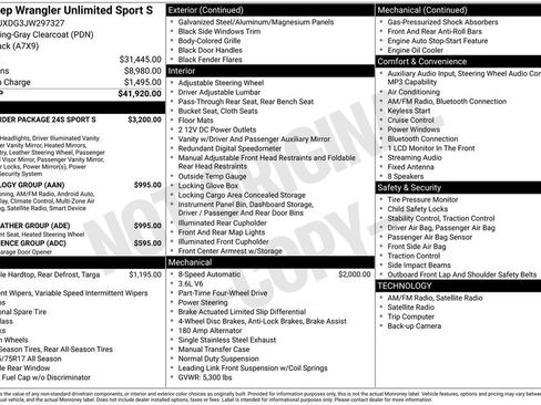 Used 2018 Jeep Wrangler Unlimited Sport S image 50