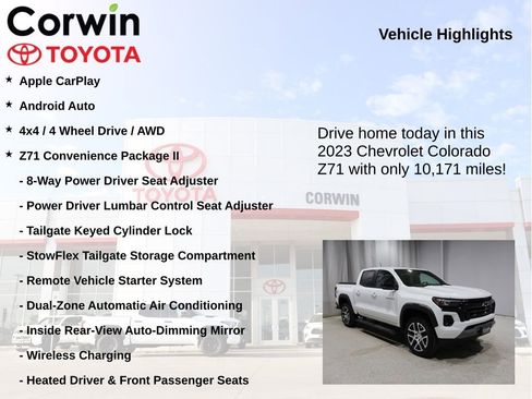 Used 2023 Chevrolet Colorado Z71 w/ Z71 Convenience Package 2 AWD/4WD image 7