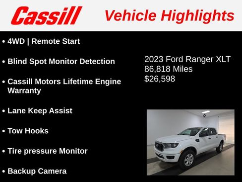 Used 2023 Ford Ranger XLT AWD/4WD image 3