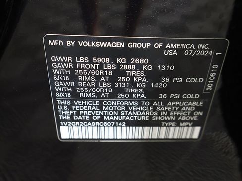 Used 2024 Volkswagen Atlas Peak Edition SEL AWD/4WD image 62