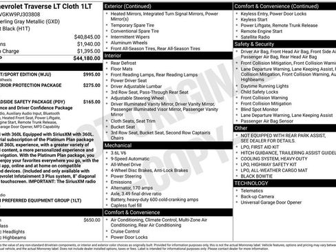Used 2023 Chevrolet Traverse LT w/ Midnight/Sport Edition AWD/4WD image 11