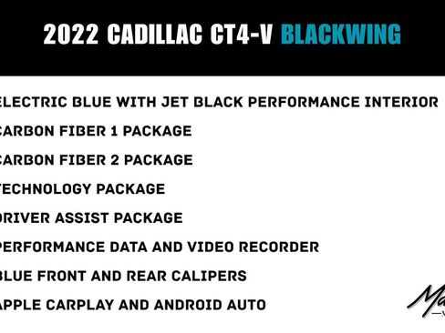 Used 2022 Cadillac CT4 V Blackwing w/ Carbon Fiber 1 Package RWD image 2