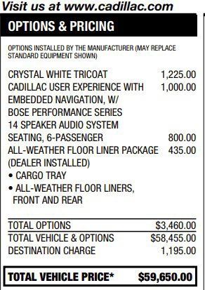 Certified 2022 Cadillac XT6 Premium Luxury w/ LPO, Floor Liner Package AWD/4WD image 2