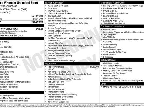 Used 2016 Jeep Wrangler Unlimited Sport w/ Connectivity Group image 24