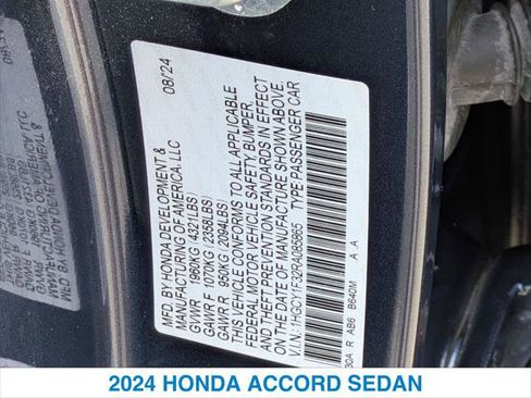 Certified 2024 Honda Accord EX image 26