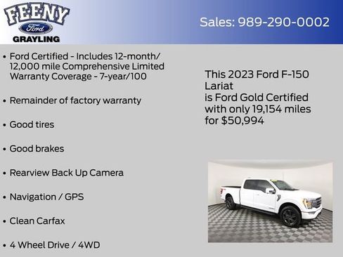 Certified 2023 Ford F150 Lariat w/ FX4 Off-Road Package image 5