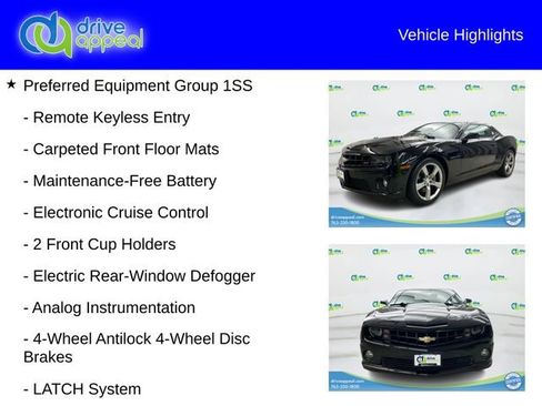 Used 2011 Chevrolet Camaro SS w/ RS Package RWD image 12