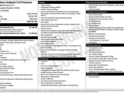 Used 2014 Subaru Outback 2.5i Premium w/ Moonroof Package image 24