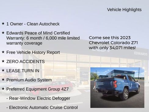 Used 2023 Chevrolet Colorado Z71 w/ Z71 Convenience Package 2 AWD/4WD image 11