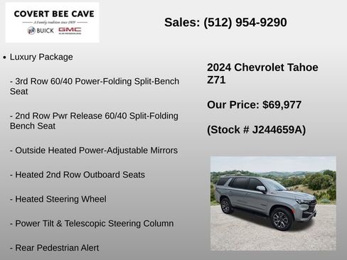 Used 2024 Chevrolet Tahoe Z71 w/ Off-Road Capability Package AWD/4WD image 30