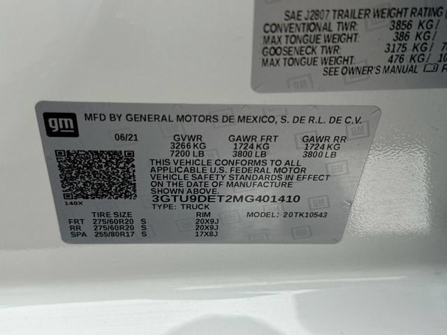 Used 2021 GMC Sierra 1500 SLT w/ SLT Premium Package AWD/4WD image 35