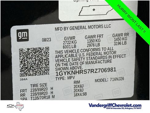 Used 2024 Cadillac XT5 Sportv w/ Platinum Package AWD/4WD image 29