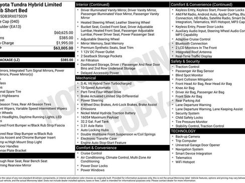 Used 2024 Toyota Tundra Limited w/ Power Package AWD/4WD image 2