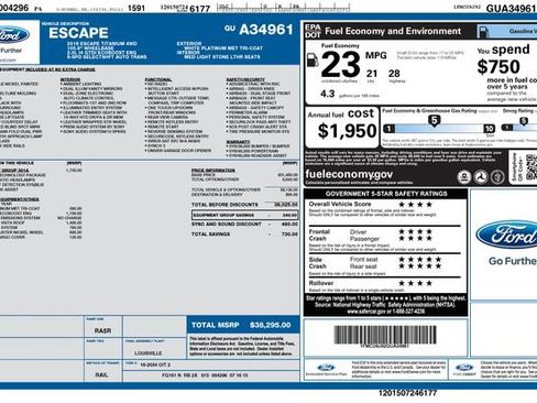 Used 2016 Ford Escape Titanium w/ Equipment Group 301A image 5