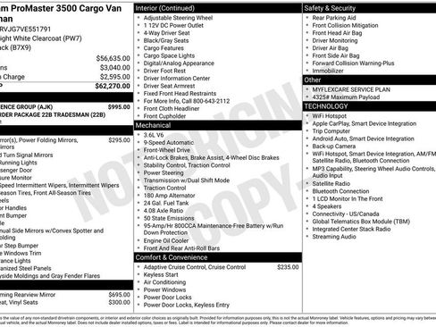 New 2027 RAM ProMaster 3500 w/ Convenience Group FWD image 2