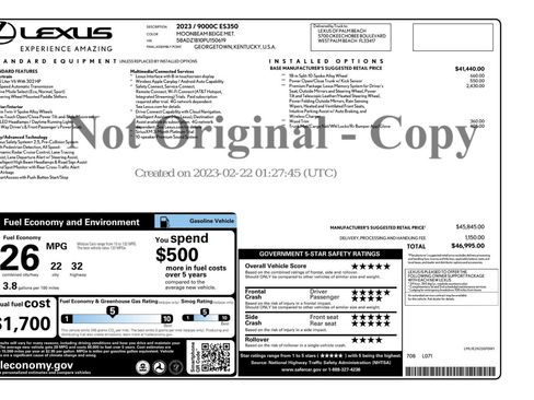 Used 2023 Lexus ES 350 w/ Premium Package FWD image 57