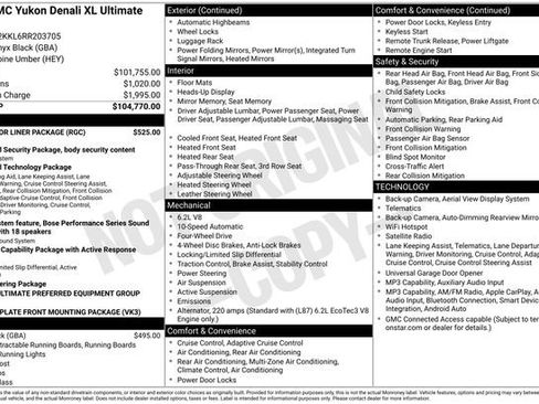 Used 2024 GMC Yukon XL Denali Ultimate w/ LPO, Floor Liner Package AWD/4WD image 20