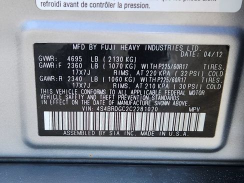 Used 2012 Subaru Outback 3.6R Limited w/ Moonroof Pkg AWD/4WD image 23