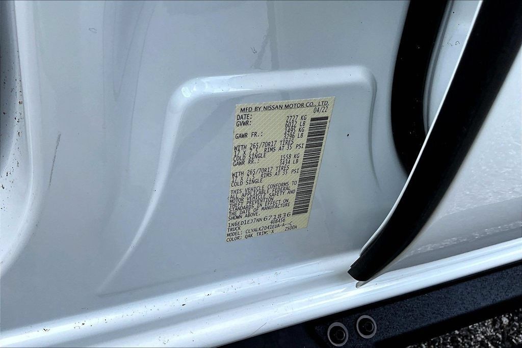 Used 2022 Nissan Frontier Pro-X w/ Technology Package RWD image 22