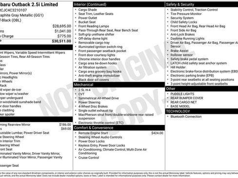 Used 2012 Subaru Outback 2.5i Limited image 2
