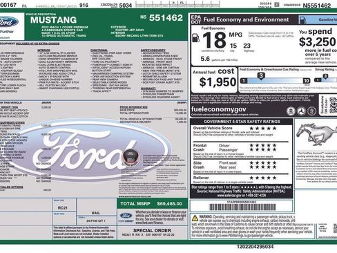 Certified 2022 Ford Mustang Mach 1 w/ Mach 1 Handling Package RWD image 13