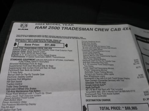 Used 2024 RAM 2500 Tradesman w/ Chrome Appearance Group AWD/4WD image 74