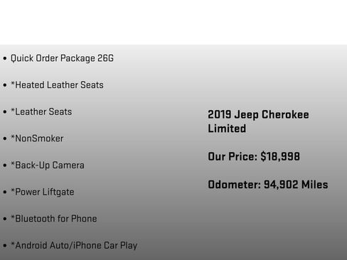 Used 2019 Jeep Cherokee Limited AWD/4WD image 6