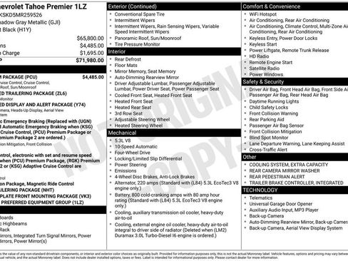 Used 2021 Chevrolet Tahoe Premier w/ Premium Package image 19