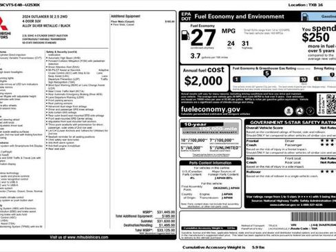 Used 2024 Mitsubishi Outlander SE image 4