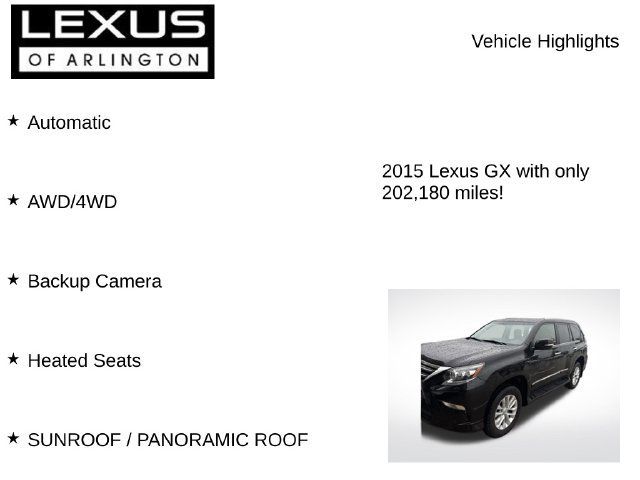 Used 2015 Lexus GX 460 w/ Premium Package AWD/4WD image 8