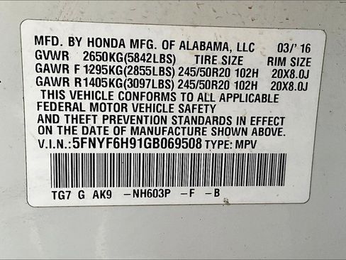 Used 2016 Honda Pilot Touring image 36