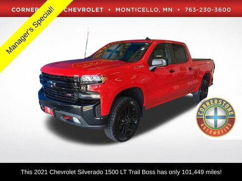 Used 2021 Chevrolet Silverado 1500 LT Trail Boss w/ Bed Protection Package AWD/4WD image 1