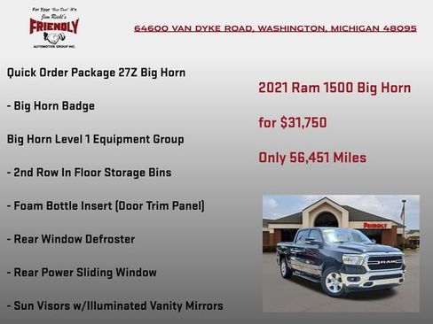 Used 2021 RAM 1500 Big Horn AWD/4WD image 5