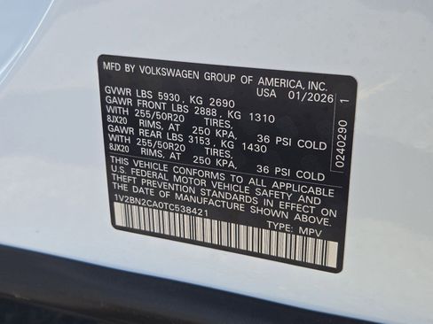 New 2026 Volkswagen Atlas SEL AWD/4WD image 18