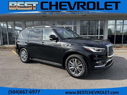 Used 2021 INFINITI QX80 Luxe w/ Cargo Package AWD/4WD image 1