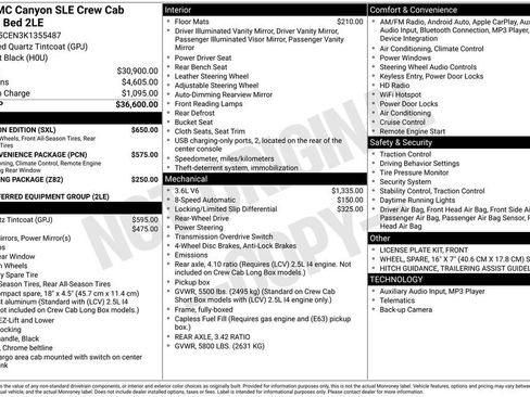 Used 2019 GMC Canyon SLE w/ Elevation Edition image 34