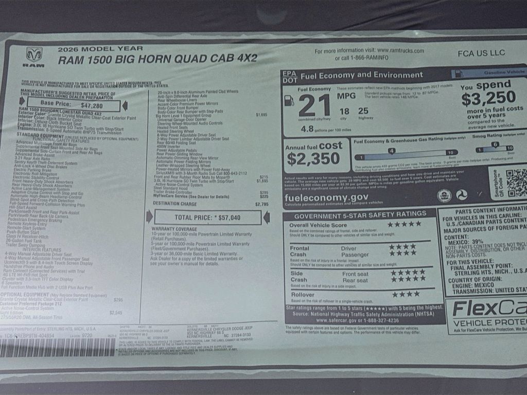 New 2026 RAM 1500 Big Horn w/ Night Edition RWD image 20