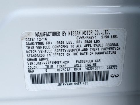 Used 2017 INFINITI Q50 Red Sport 400 AWD/4WD image 50