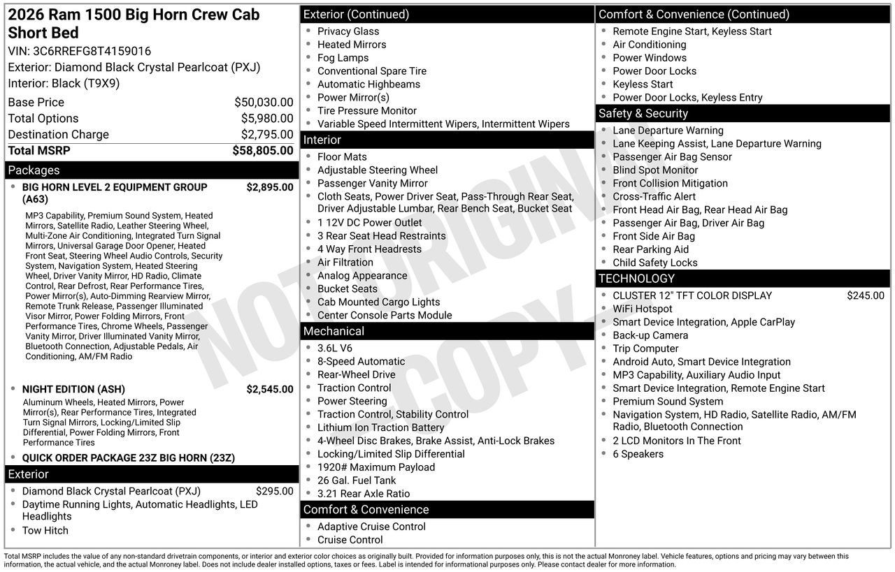 Used 2026 RAM 1500 Big Horn RWD image 5