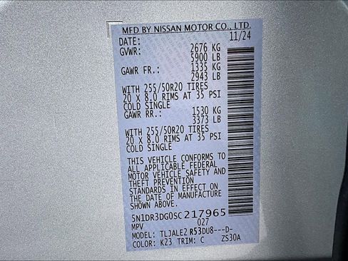 Certified 2025 Nissan Pathfinder Platinum w/ Cargo Package FWD image 34
