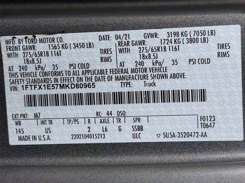Used 2021 Ford F150 XLT w/ Equipment Group 301A Mid AWD/4WD image 40