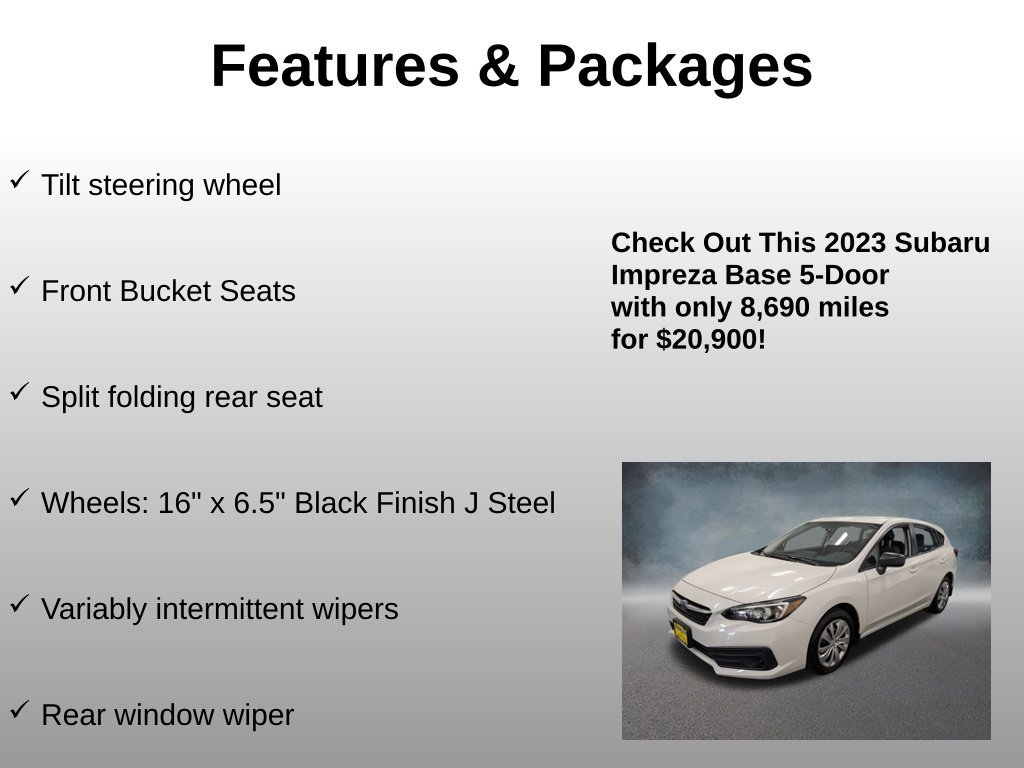 Used 2023 Subaru Impreza 2.0i AWD/4WD image 17